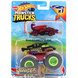 Invander Monster Truck Hot Wheels s autíčkem